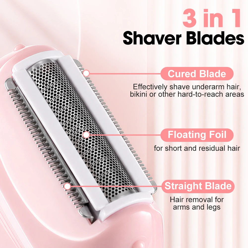 Electric Foil Shaver and Portable Hair Trimmer for Smooth Full Body Grooming