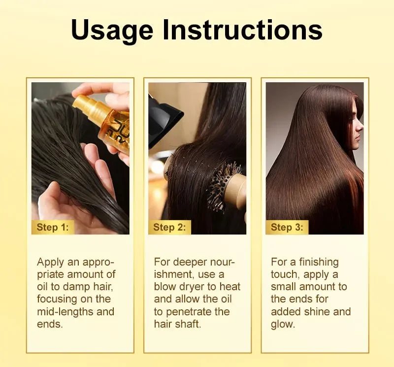 Morocco Hair Oil and Smoothing Serum for Dry Frizzy Hair Daily Repair Treatment - 23