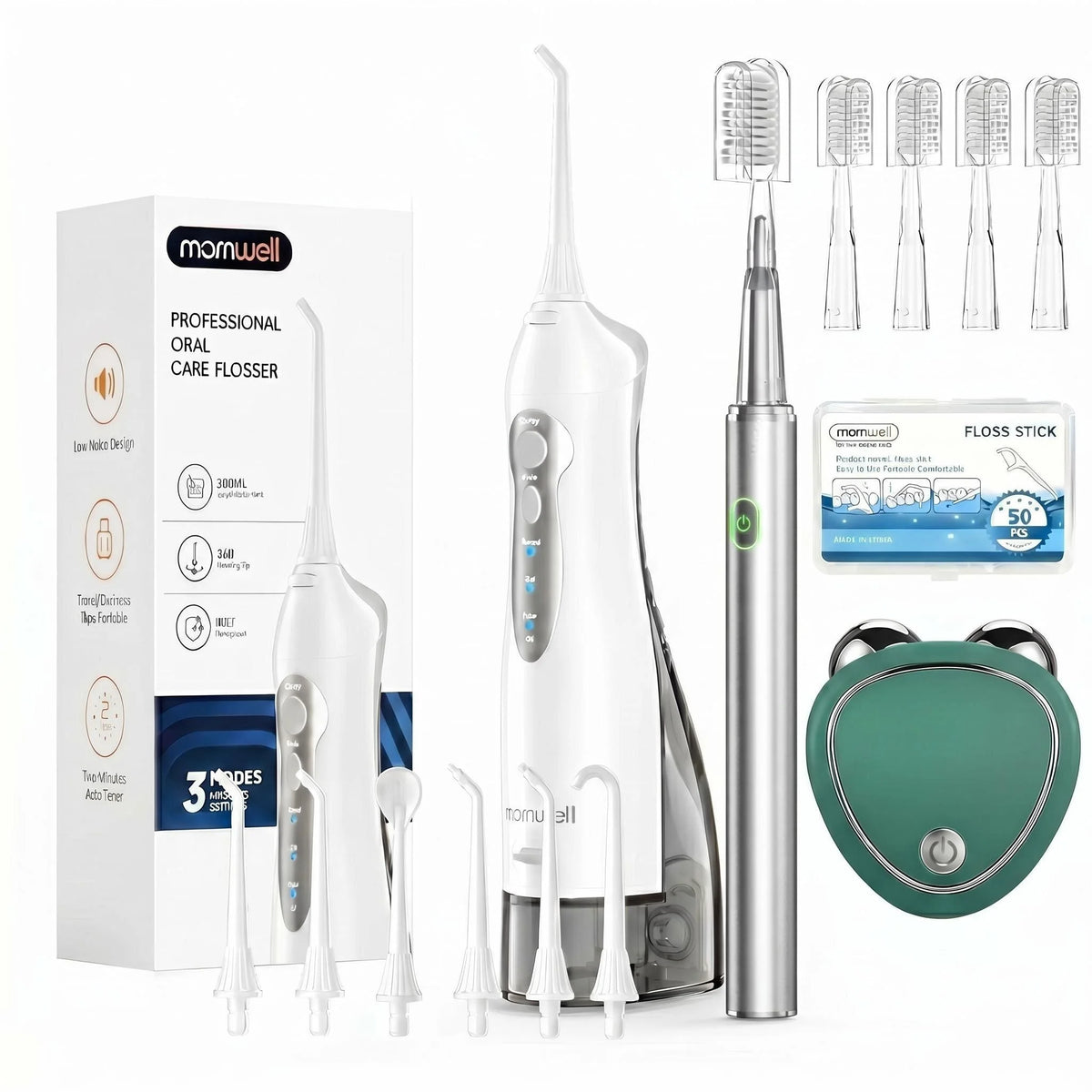 Professional Oral Care Kit and Portable Water Flosser for Daily Teeth Cleaning