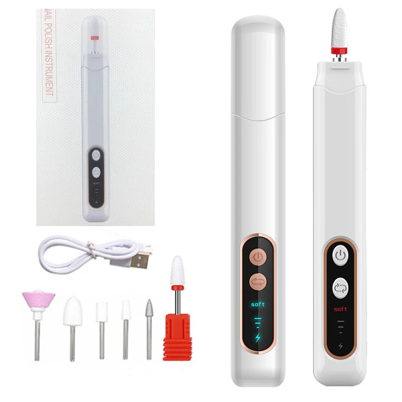 Electric Nail Drill and Manicure File Set for Salon Quality Home Nail Care - 19