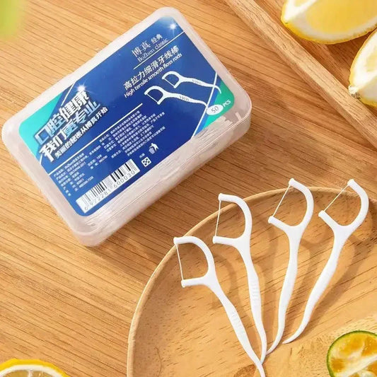 Dental Floss Picks and Teeth Cleaning Sticks for Daily Oral Hygiene Routine