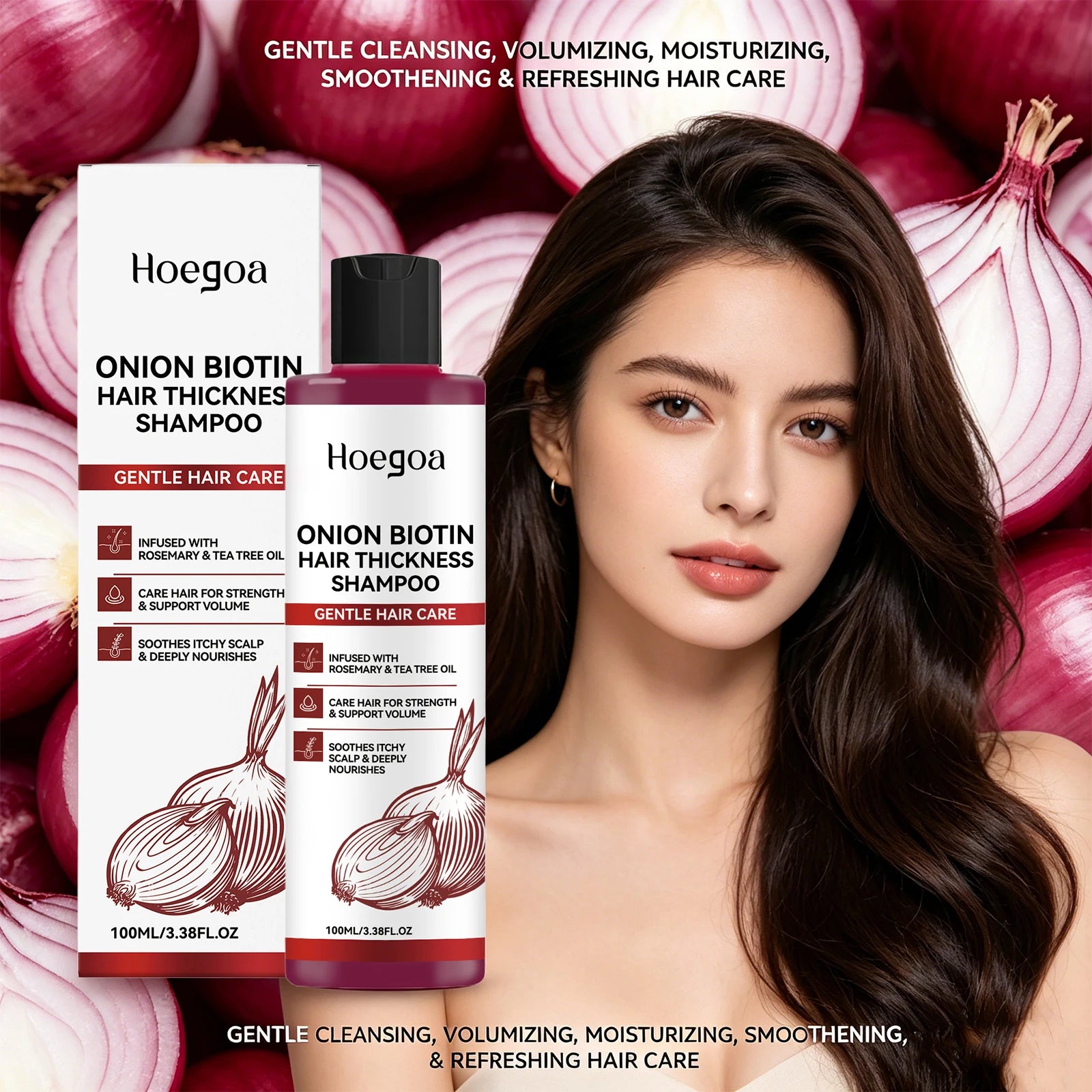 Onion Biotin Shampoo and Hair Growth Cleanser for Thicker Looking Voluminous Hair - 11