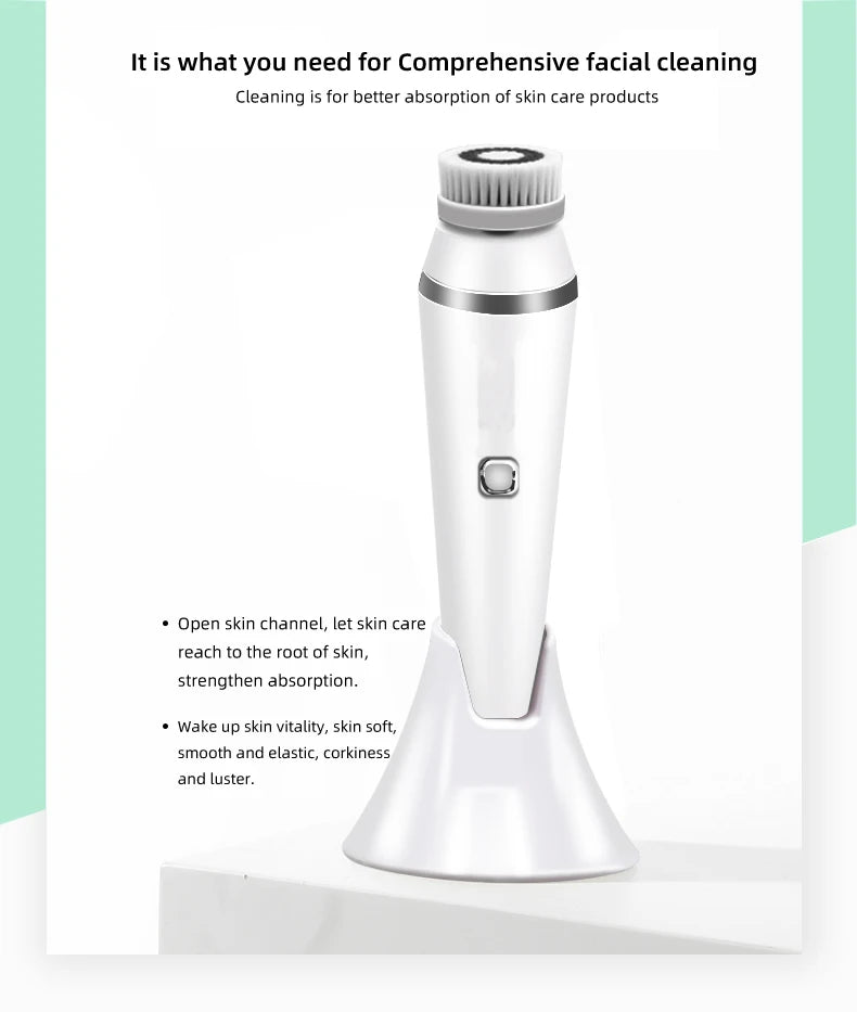 Electric Facial Cleansing Brush and Pore Cleaner for Daily Skincare Routine - 9