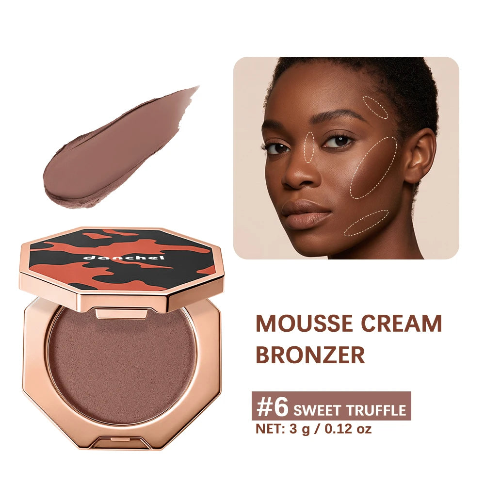 Cream Mousse Bronzer and Face Contour Makeup for Daily Sculpting and Tanning