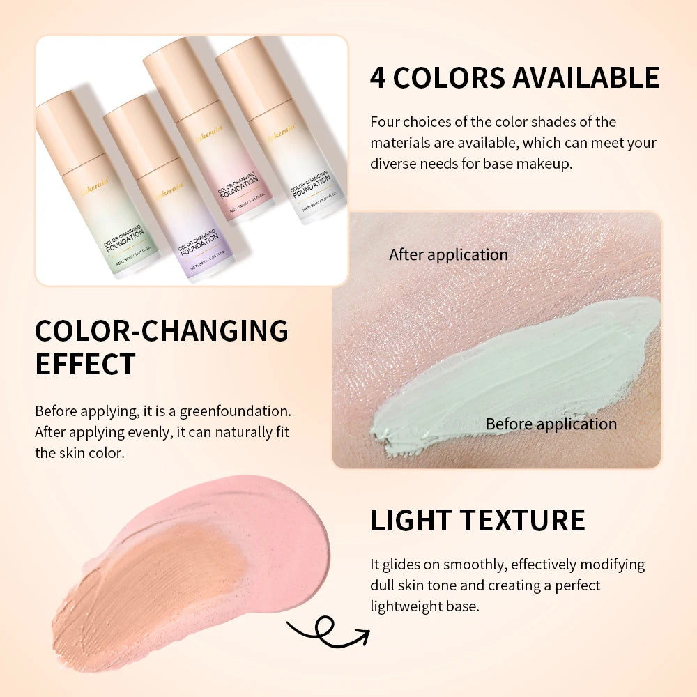 Color Changing Foundation and Liquid Face Concealer for Daily Natural Glowing Makeup - 3