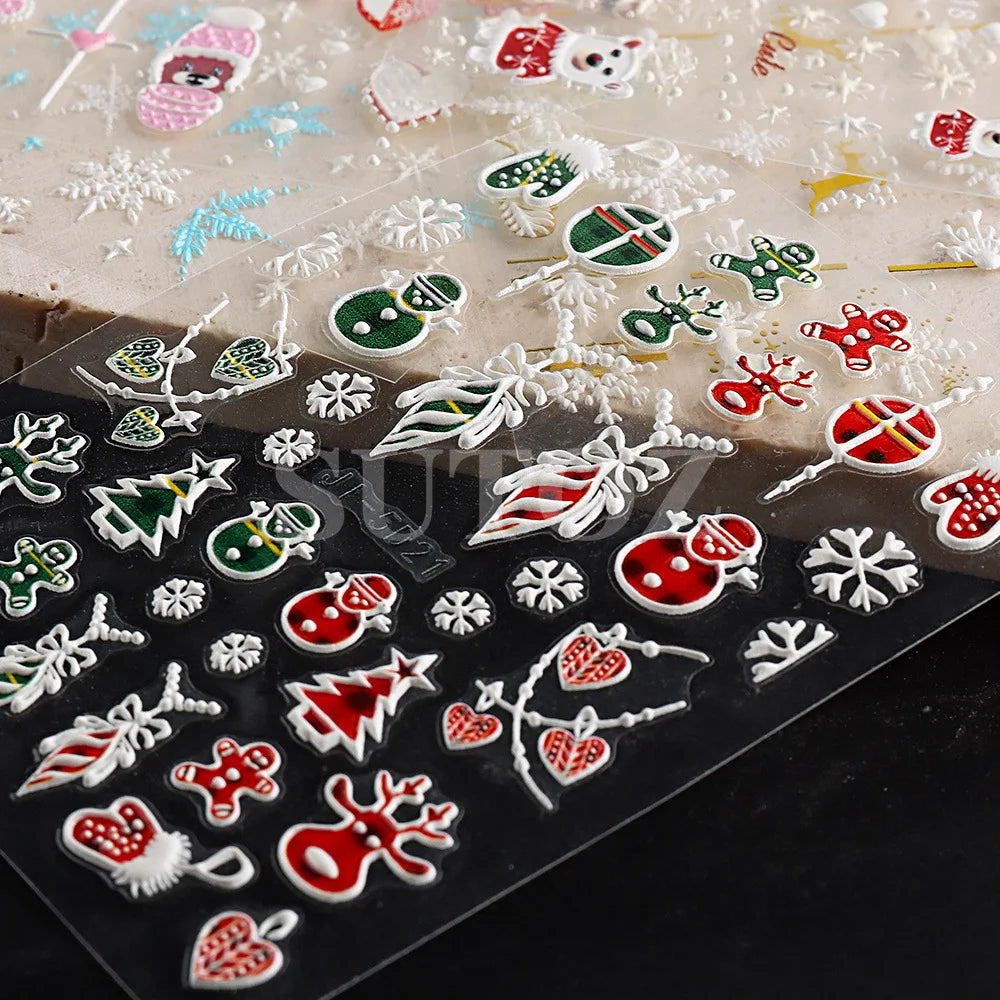 Christmas Nail Stickers and Winter Snowflake Nail Decals for Holiday Art - 13