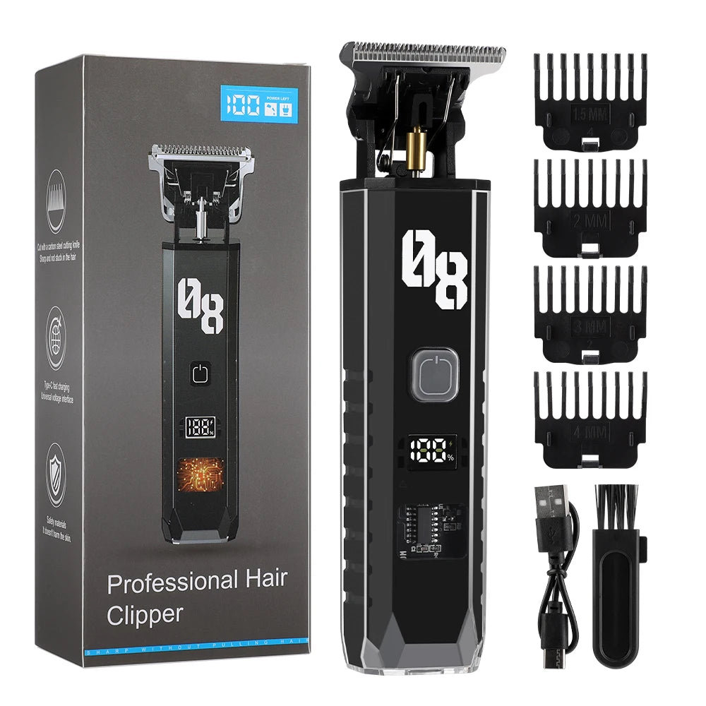 Hair Clipper and Electric Trimmer for Professional Grooming and Home Haircuts