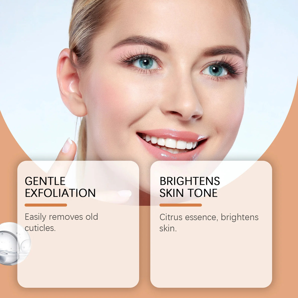 Orange Exfoliating Gel and Facial Scrub Cleanser for Brightening Dull Skin