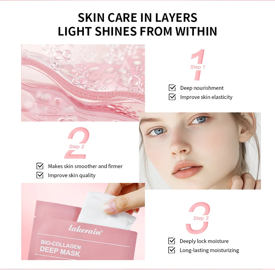 Bio Collagen Face Mask and Deep Hydrating Sheet for Overnight Skin Rejuvenation - 8