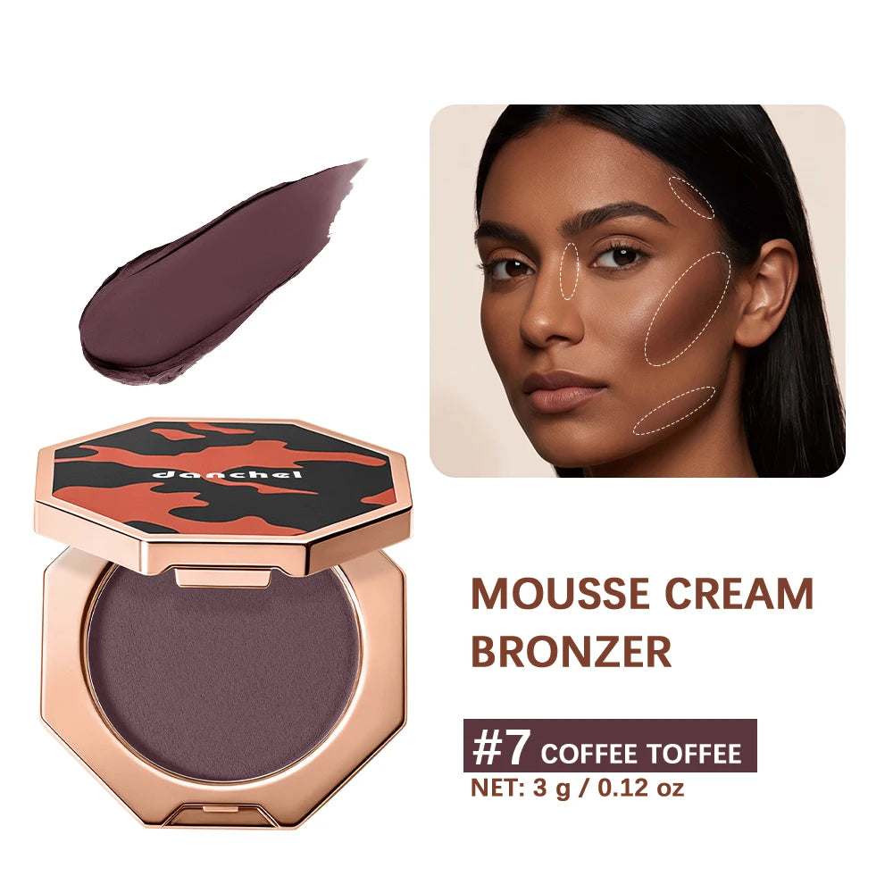 Cream Mousse Bronzer and Face Contour Makeup for Daily Sculpting and Tanning