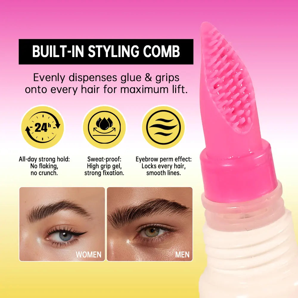 Brow Lamination Gel and Eyebrow Styling Glue for Long Lasting Defined Brows