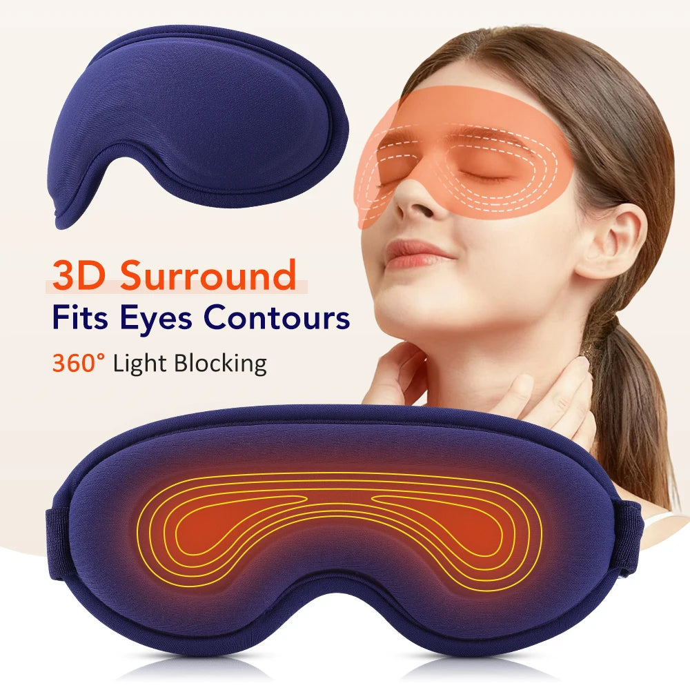 Electric Eye Massager and Heated Sleep Mask for Deep Relaxation and Travel