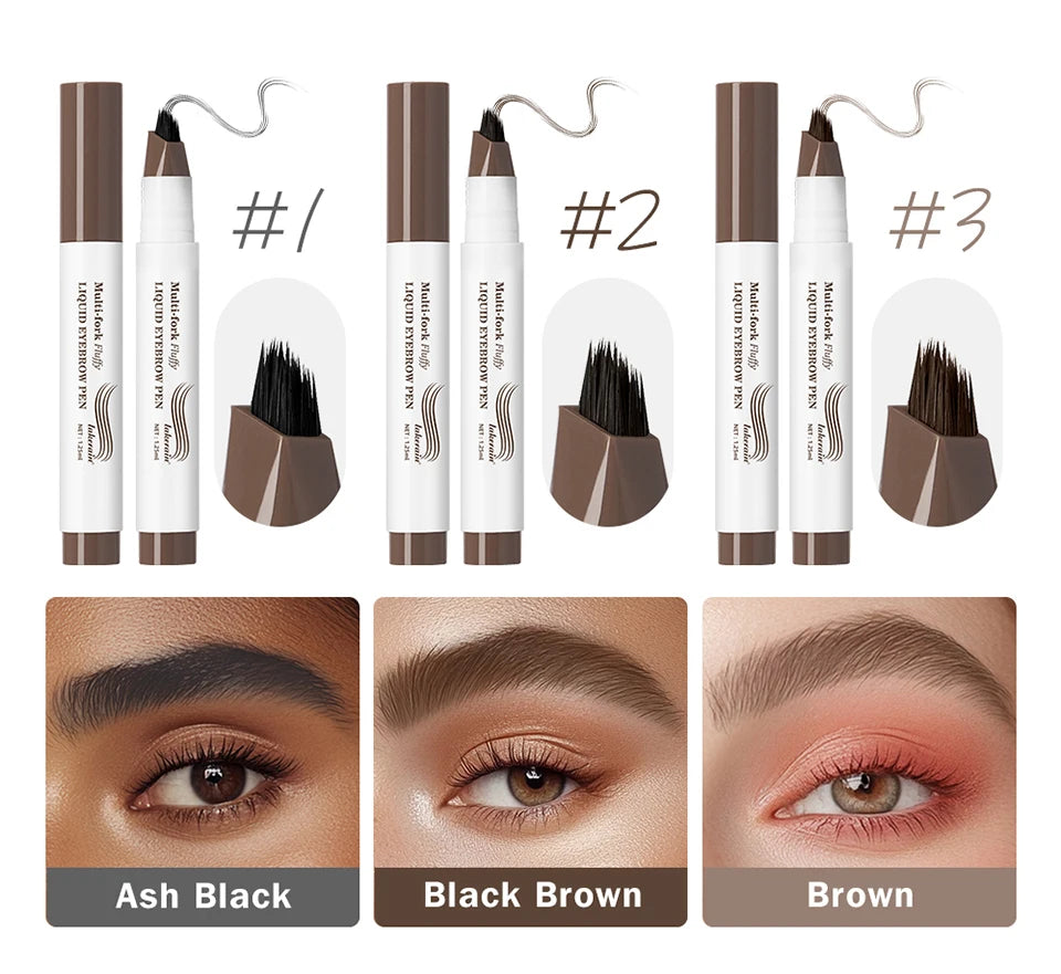 Liquid Eyebrow Pen and Tattoo Brow Tint for Natural Definition and Daily Makeup