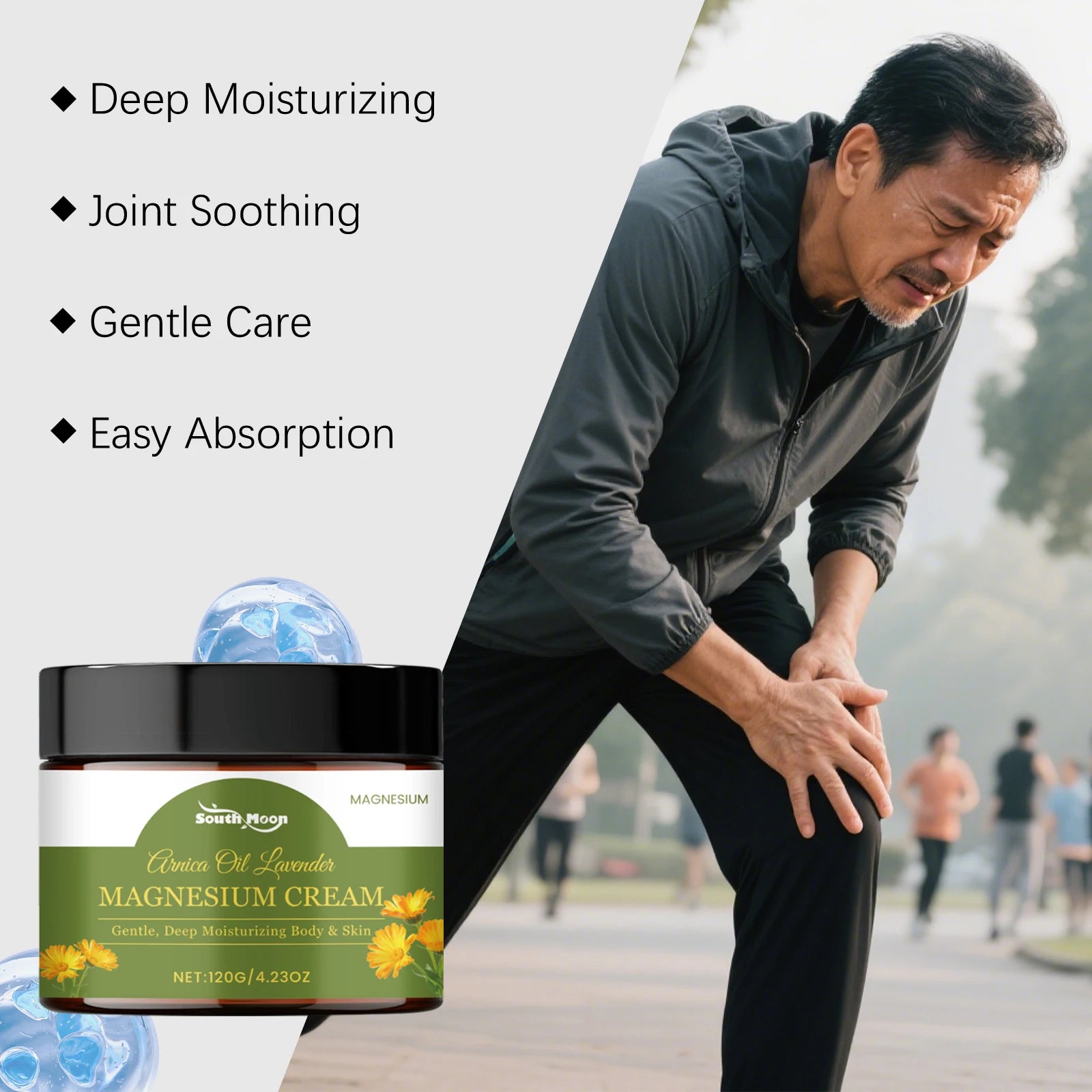 Joint Moisturizing Magnesium Cream and Muscle Relief Balm for Active Body Recovery - 9