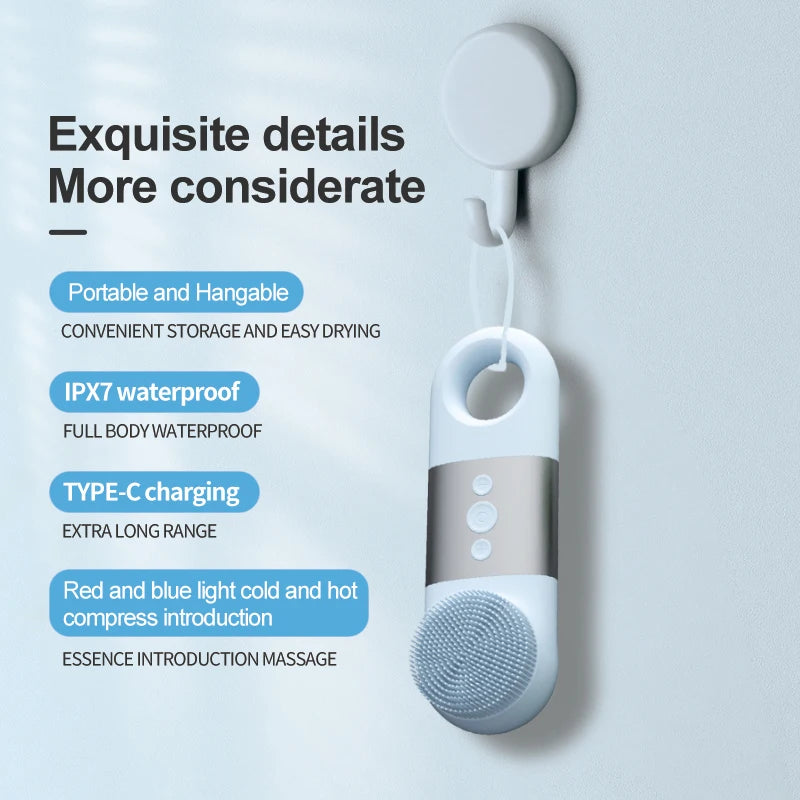 Facial Cleansing Brush and Silicone Face Scrubber for Deep Pore Cleaning and Skincare