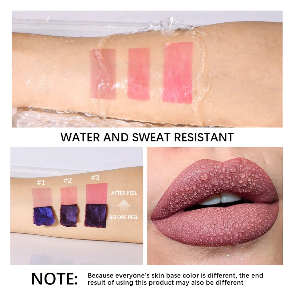 Peel Off Lip Stain and Transfer Proof Lip Tint for Long Lasting Matte Finish - 12