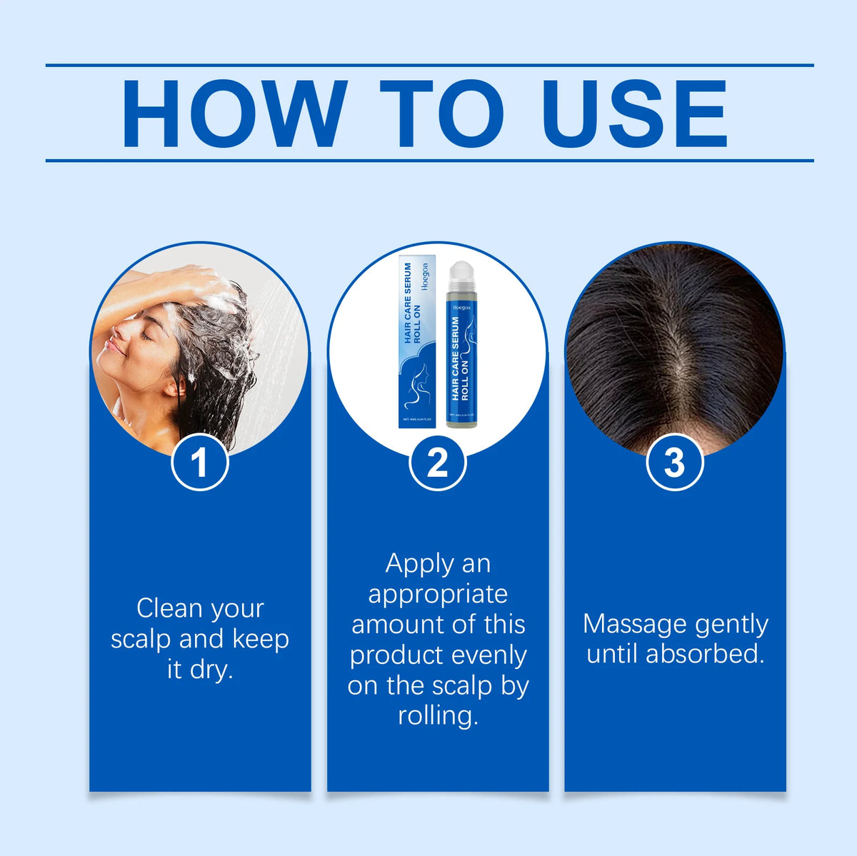 Rosemary Hair Serum and Scalp Roller for Thicker Fuller Hair Growth Routine