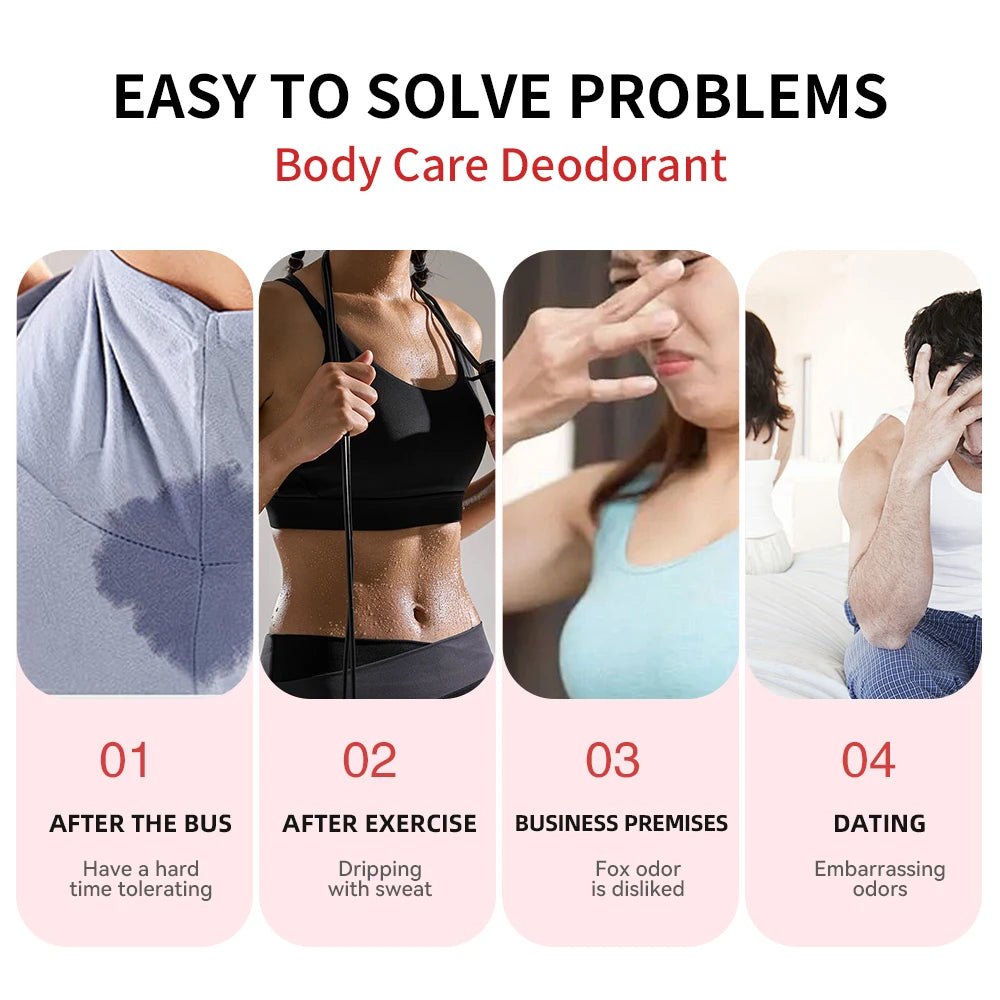 Body Care Deodorant and Whole Body Odor Eliminator for Daily Freshness and Comfort