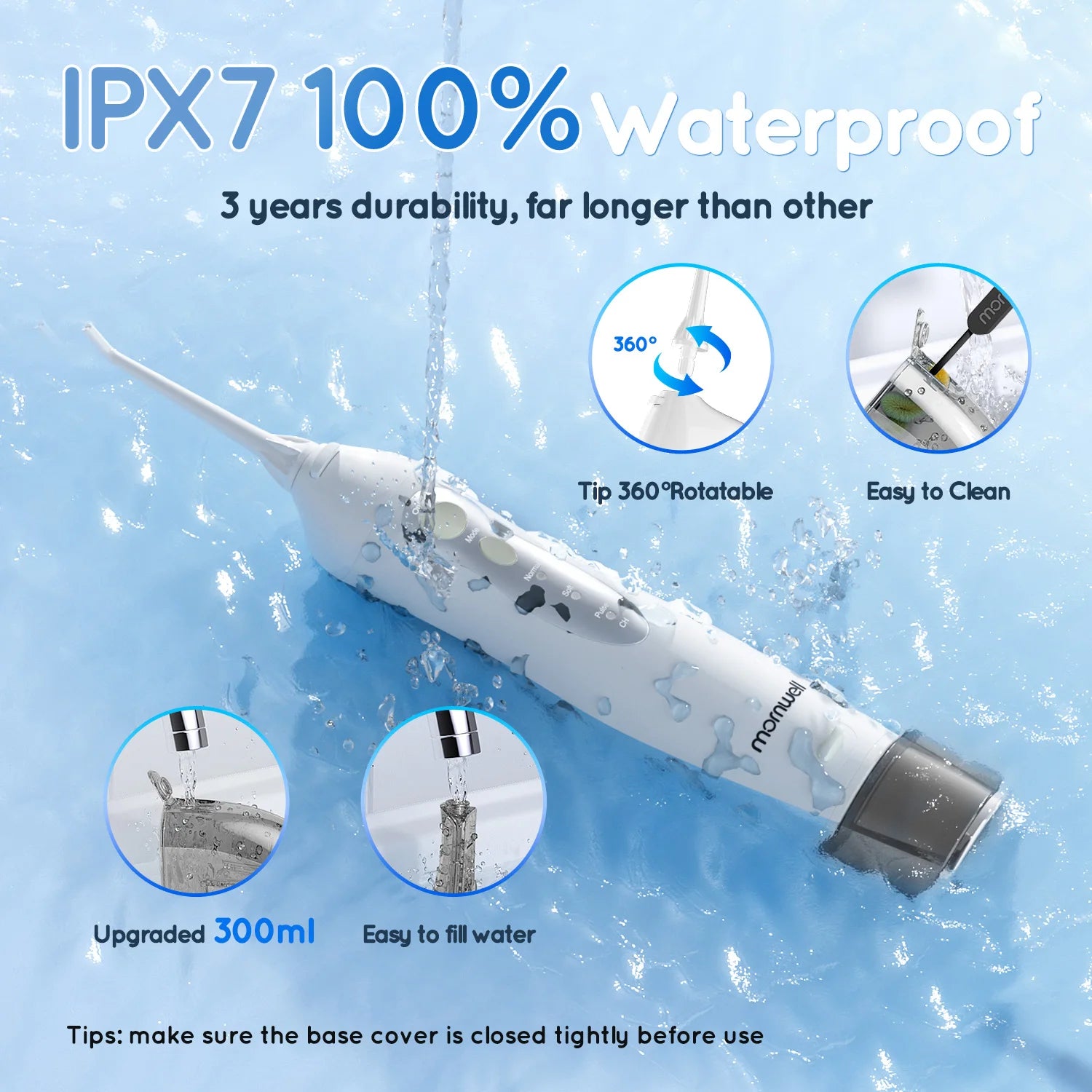 Professional Oral Care Kit and Portable Water Flosser for Daily Teeth Cleaning - 4