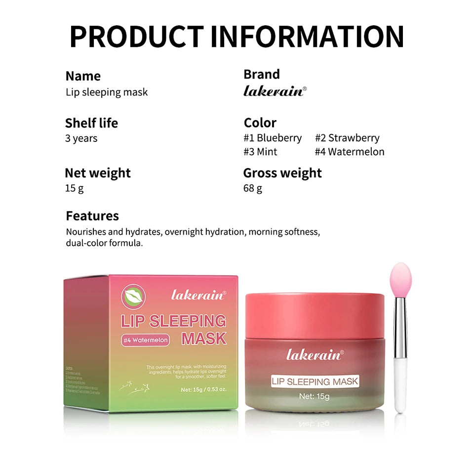 Lip Sleeping Mask and Hydrating Lip Balm for Dry Cracked Lips Overnight Repair - 18