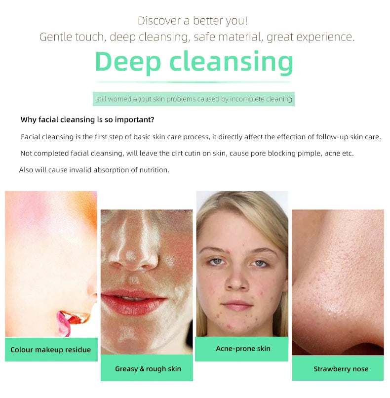 Electric Facial Cleansing Brush and Pore Cleaner for Daily Skincare Routine - 8