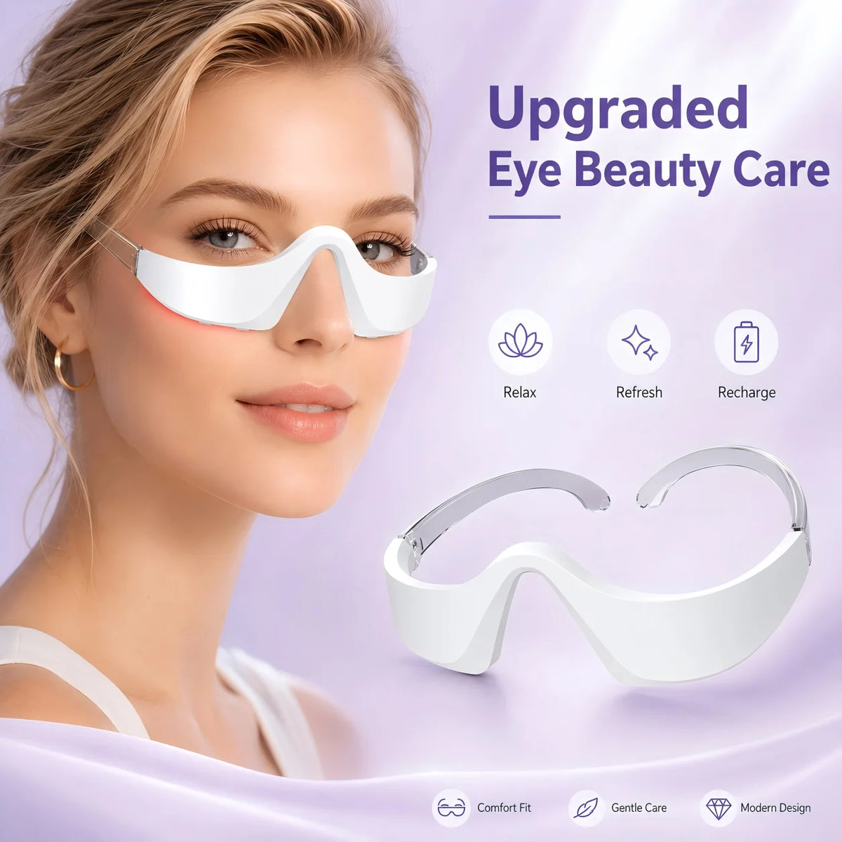 Red Light Eye Massager and LED Beauty Device for Anti Aging Skin Care Routine