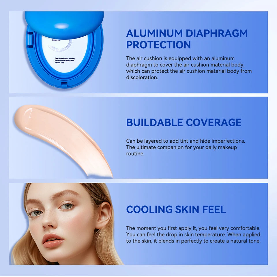 Cushion Foundation and Face Makeup Base for Long Lasting Daily Skin Coverage - 8
