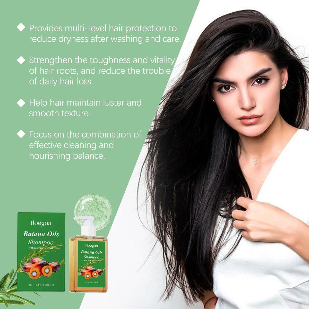 Batana Oil Shampoo and Hair Growth Cleanser for Damaged Hair and Scalp Care