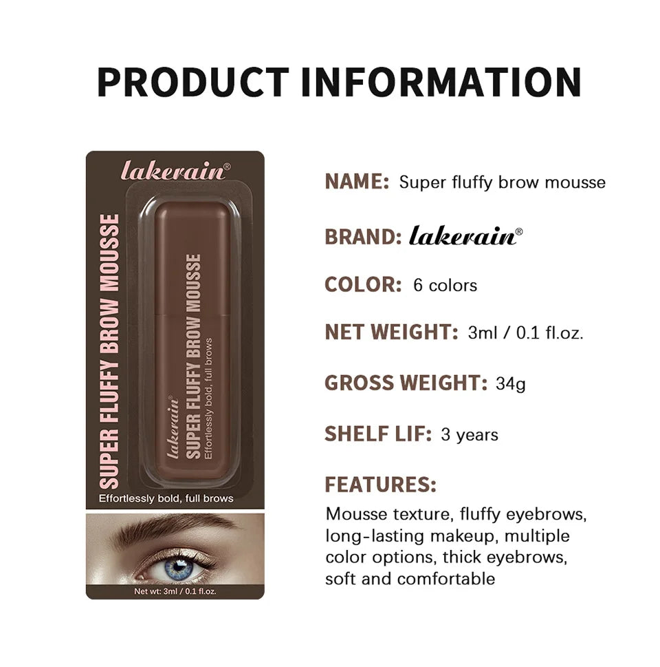 Eyebrow Mousse and Volumizing Brow Gel for Natural Full Brows Daily Makeup - 15
