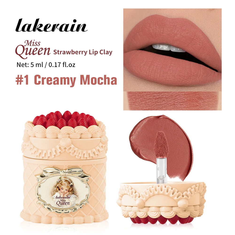 Strawberry Cake Lip Mud and Matte Lip Cream for Long Lasting Velvet Makeup - 25