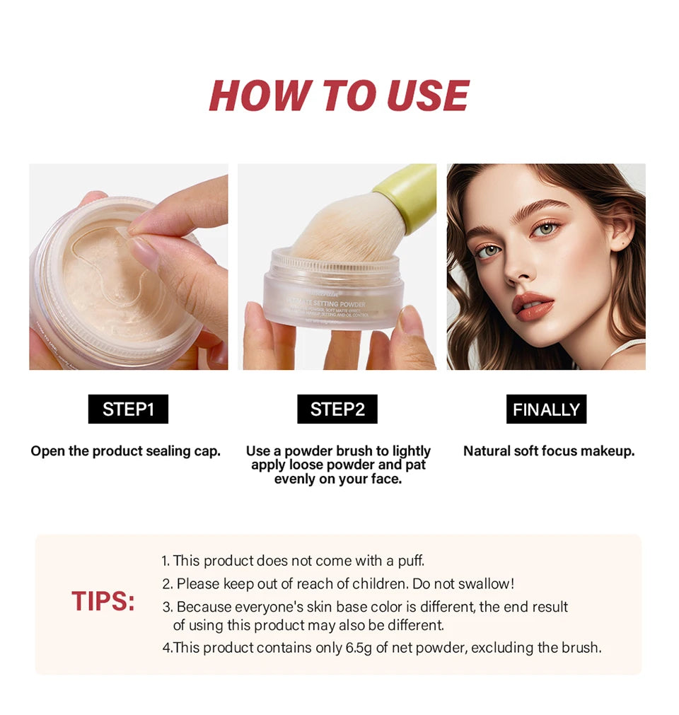 Setting Powder and Loose Finishing Makeup for a flawless matte skin finish - 13