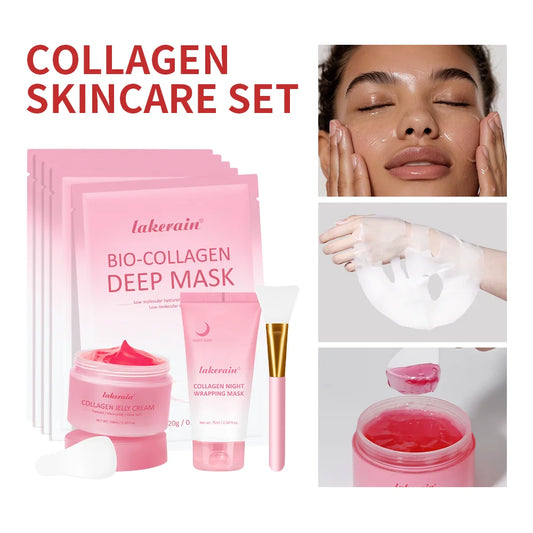 Collagen Skincare Set and Facial Moisturizer Kit for Deep Hydration Routine