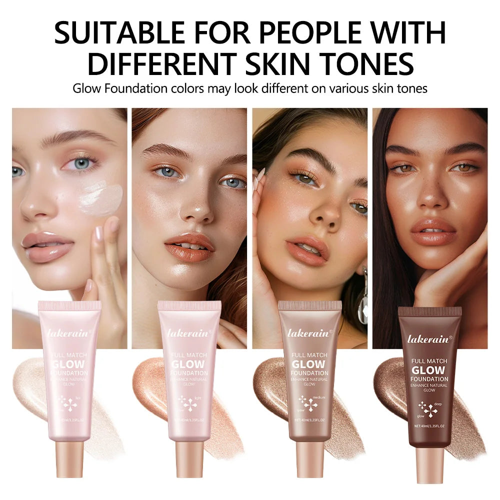 Liquid Glow Foundation and Radiant Skin Enhancer for Natural Daily Makeup Looks - 1