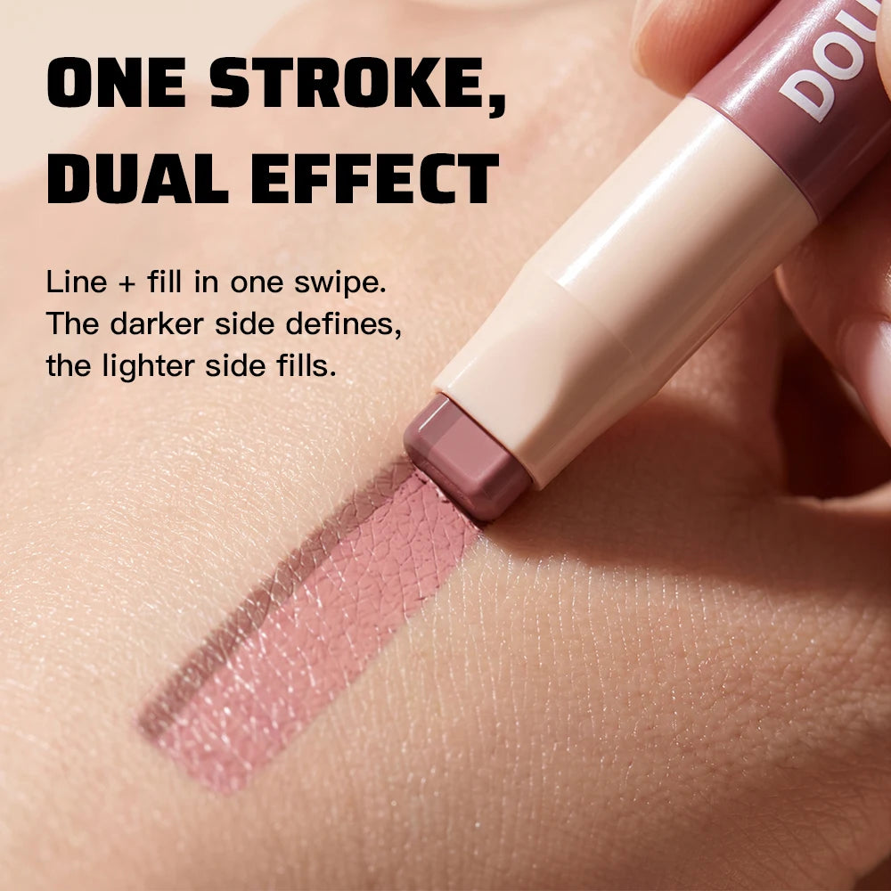 Lip Contour Liner and Lip Gloss Stick for Defined Long Lasting Matte Finish