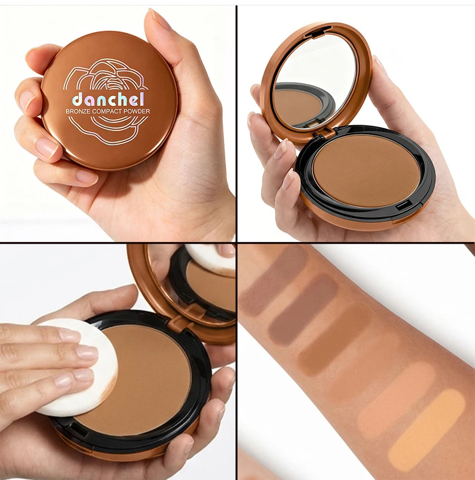 Matte Bronze Powder and Pressed Setting Powder for a Natural Sun Kissed Look