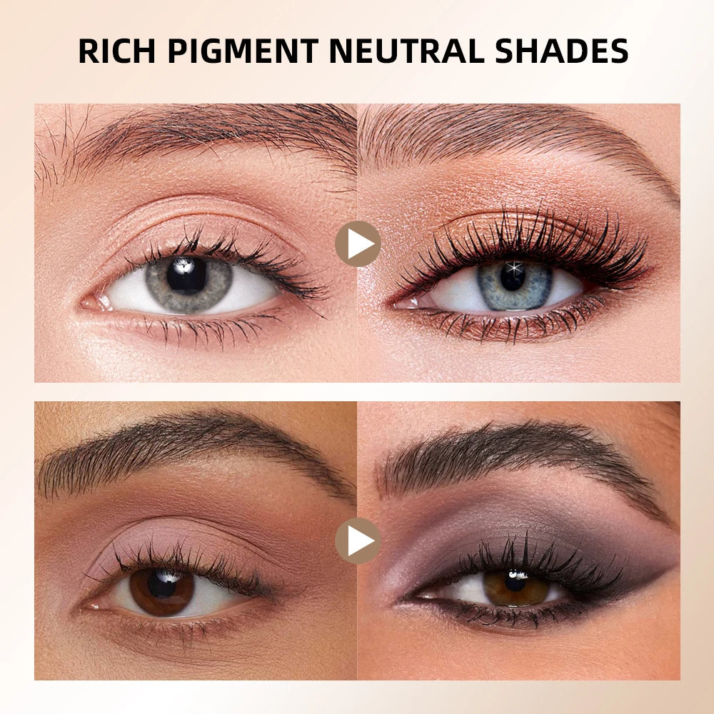 Eyeshadow Palette and Neutral Makeup Set for Everyday Looks and Party Wear