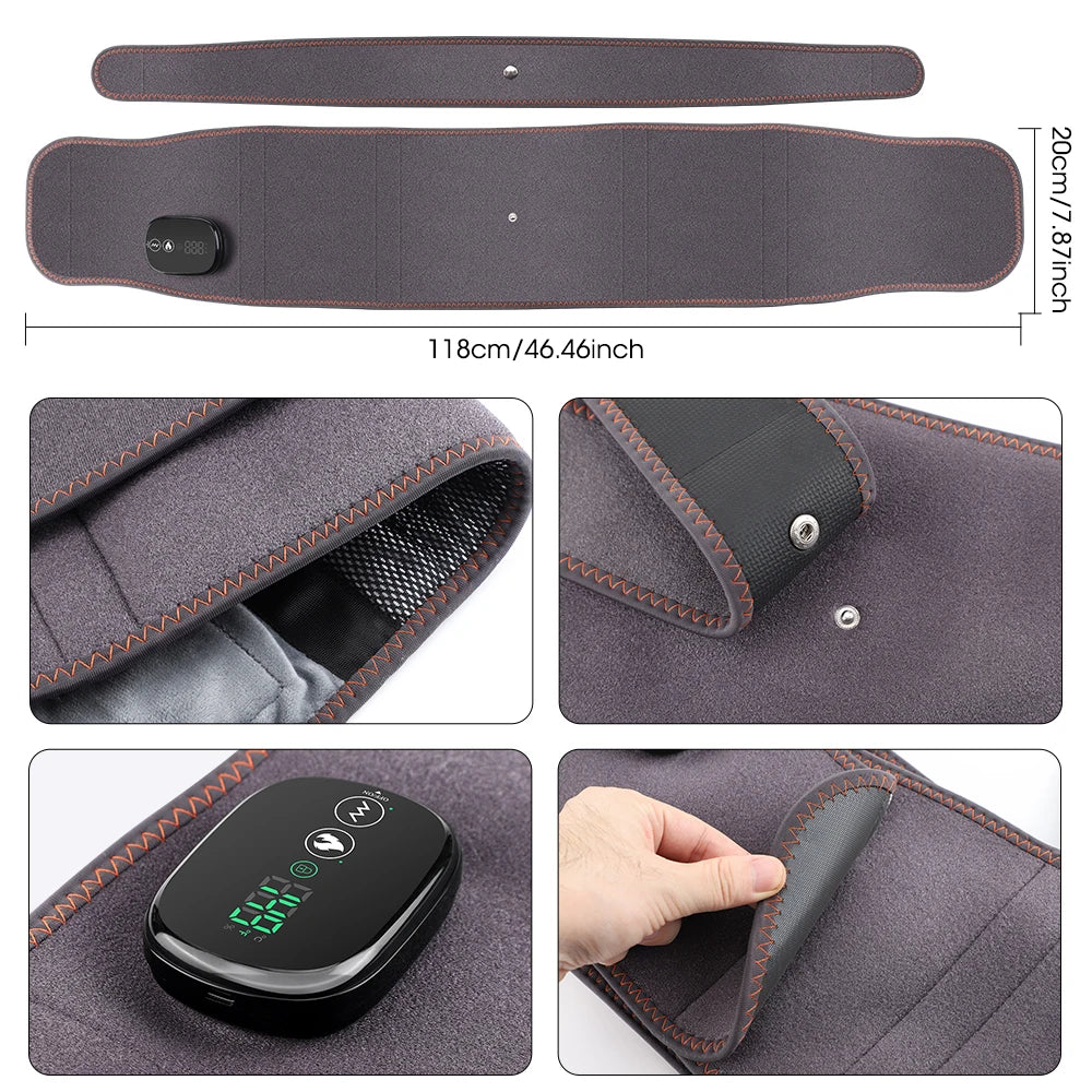 Heated Waist Massager and Vibration Back Support for Daily Relaxation and Comfort - 16