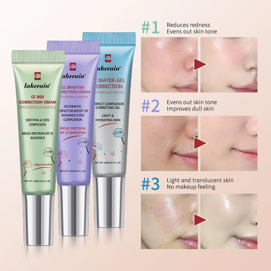 CC Cream and Color Correcting Foundation for Natural Skin Tone Evening Makeup