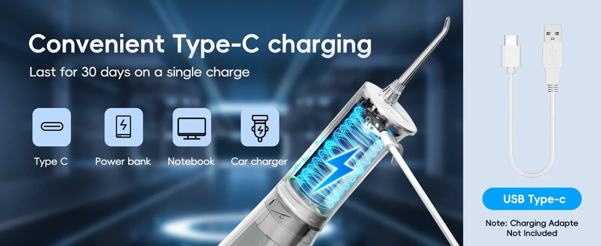 Portable Water Flosser and Oral Irrigator for Daily Teeth Cleaning Routine