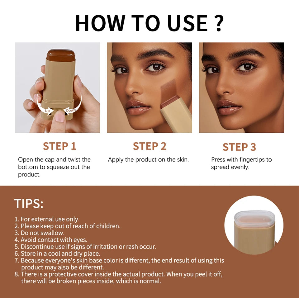 Skin Tint Stick and Serum Foundation for Natural Everyday Makeup Coverage
