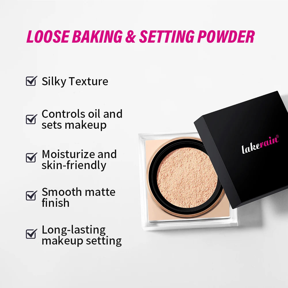 Loose Setting Powder and Finishing Makeup Translucent Powder for Flawless Skin