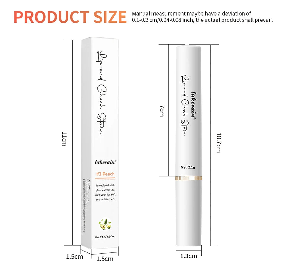 Lip and Cheek Stain and pH Color Changing Balm for Natural Daily Makeup Looks - 15