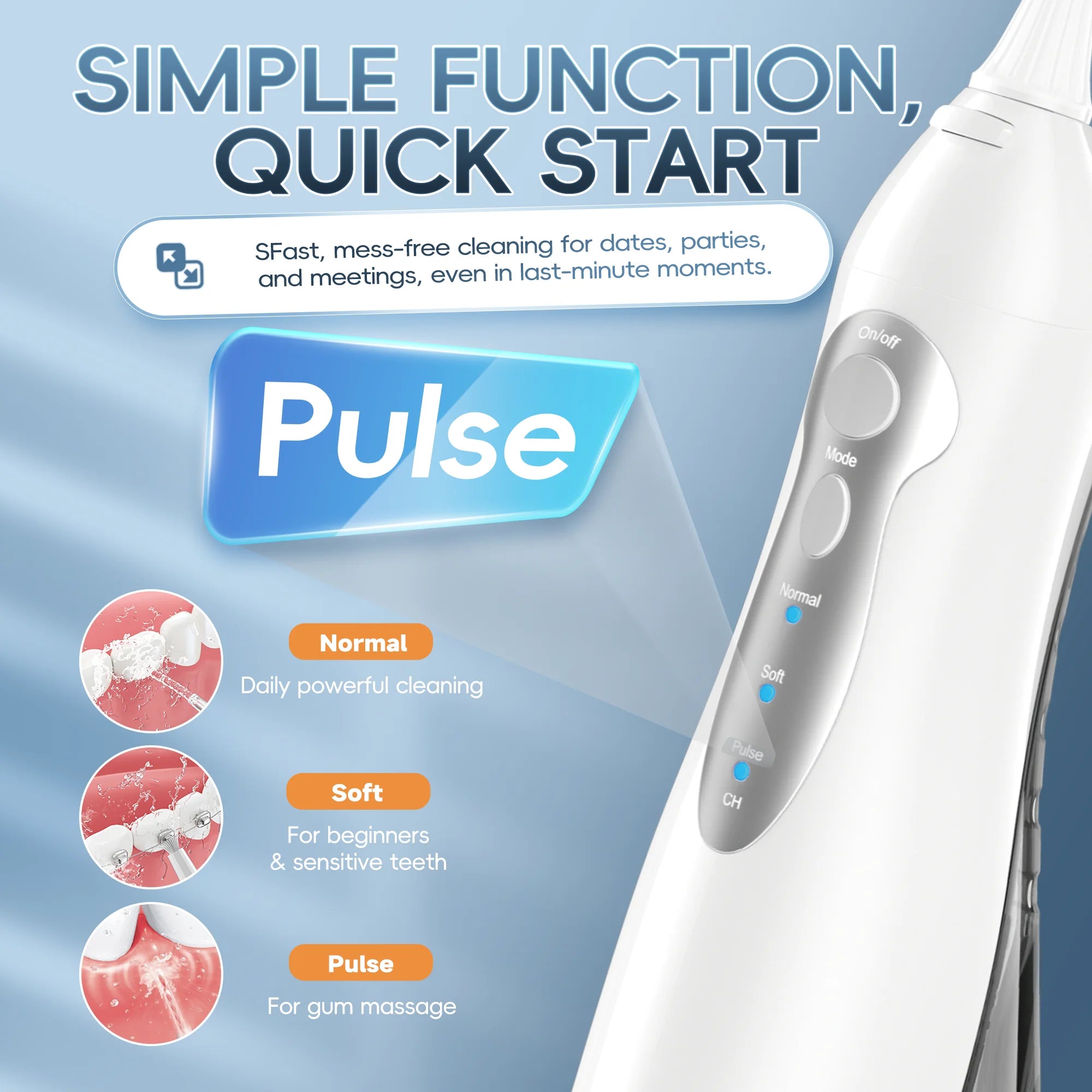 Water Flosser and Electric Toothbrush Set for Deep Dental Care at Home Travel - 4