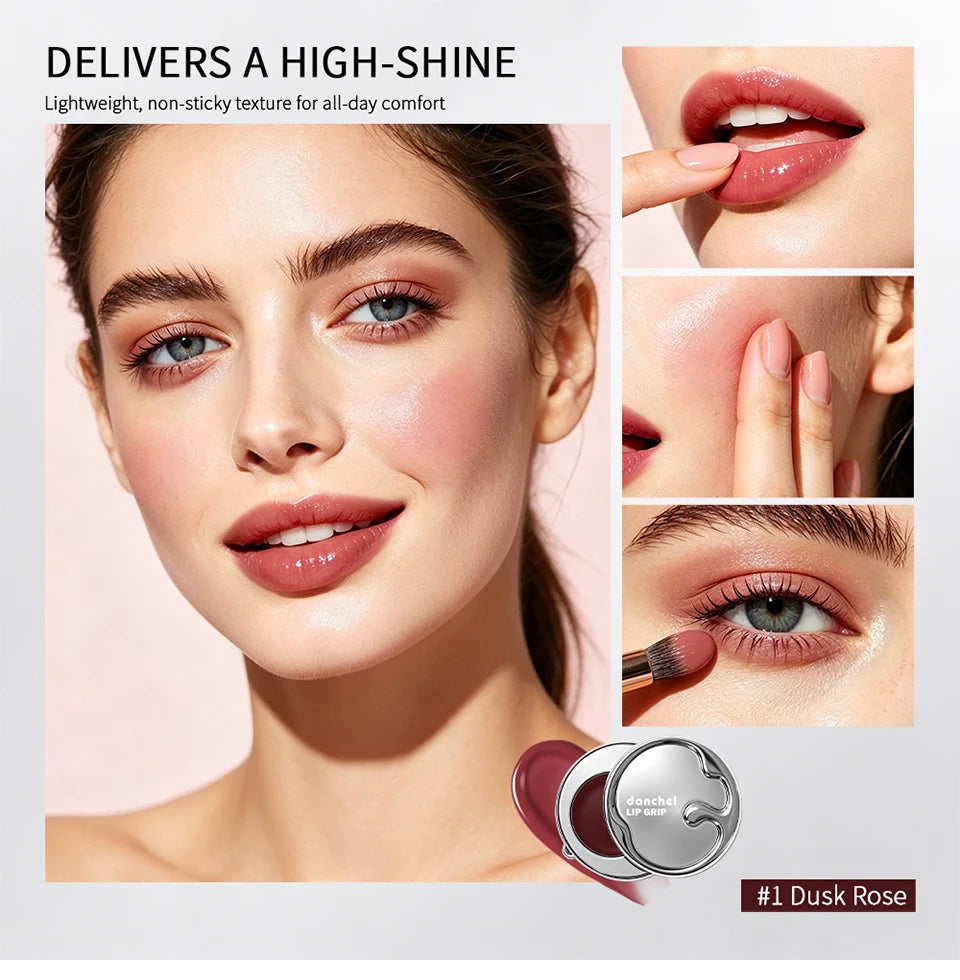 Lip Grip Moisturizing Cream and Natural Blush for Daily Makeup Routine