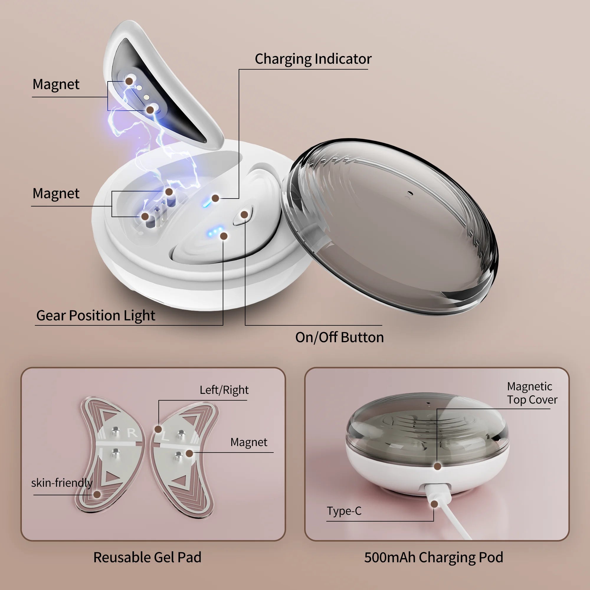 Red Light Eye Massager and Microcurrent Skincare Device for Dark Circles - 11