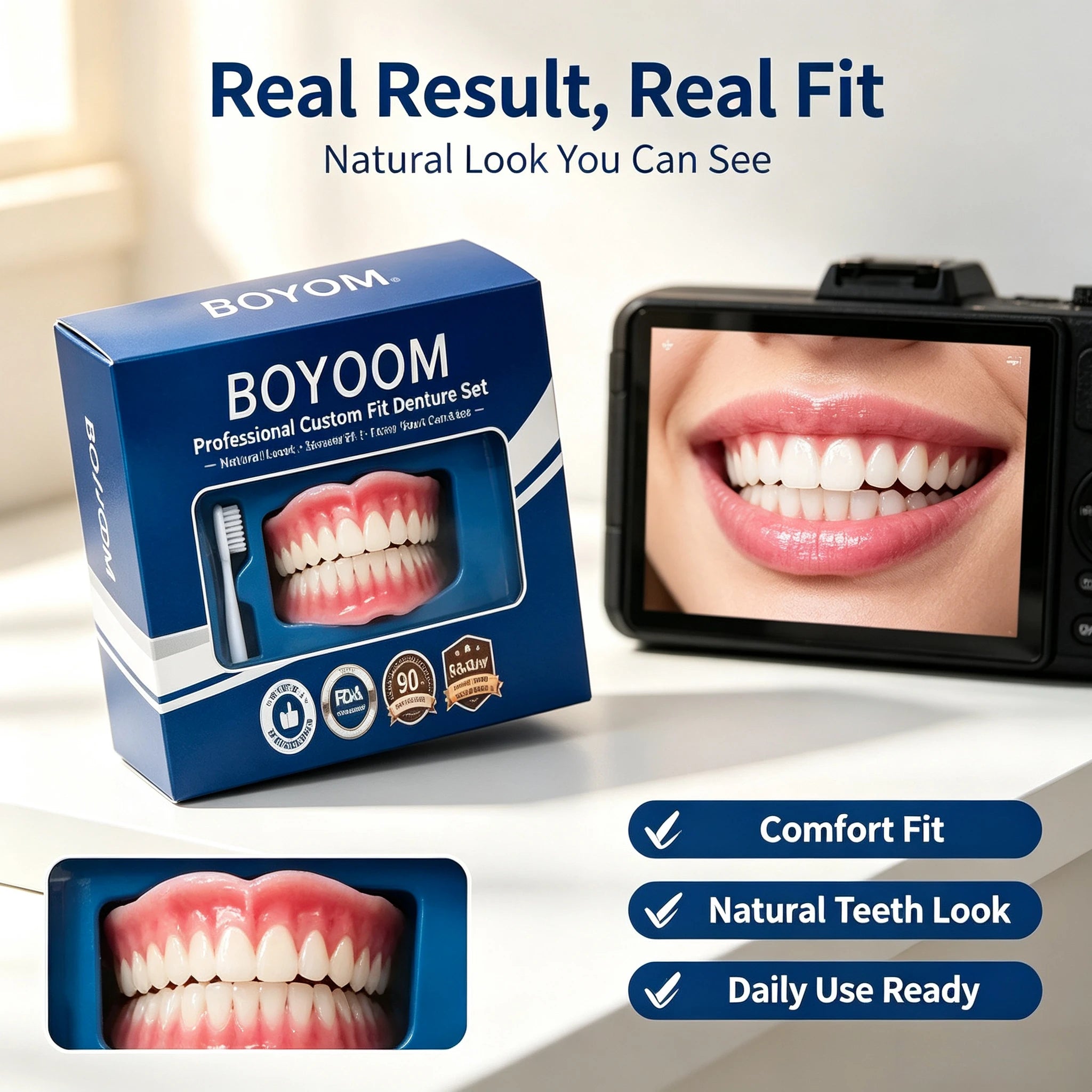 Silicone Simulation Teeth and Cosmetic Dentures for a Confident Daily Smile - 1