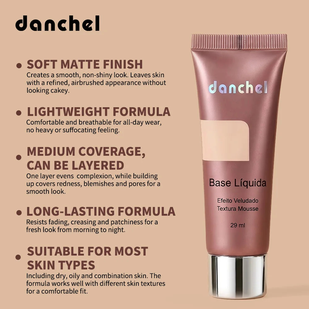 Liquid Foundation and Velvet Matte Makeup Base for Flawless Daily Face Coverage