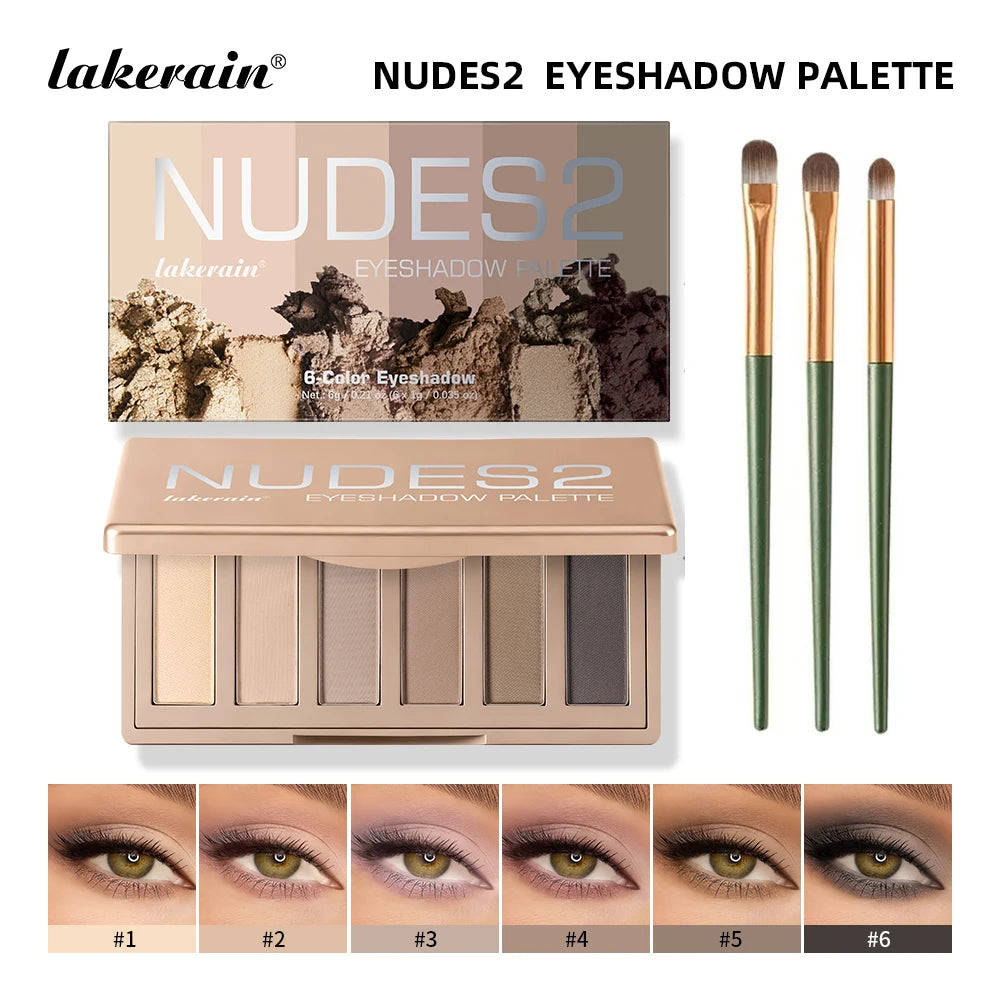 Eyeshadow Palette and Makeup Brush Set for Natural and Smoky Eye Looks - 1