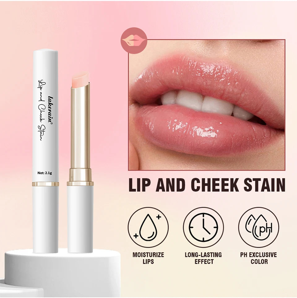 Lip and Cheek Stain and pH Color Changing Balm for Natural Daily Makeup Looks