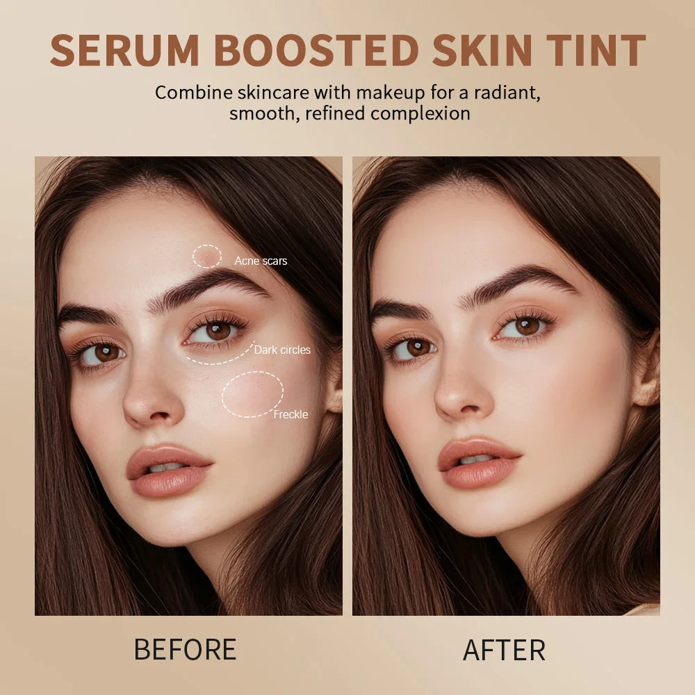 Foundation Stick and Pressed Powder Set for Smooth Matte Makeup Application